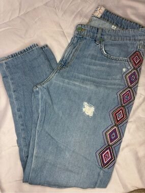 Sandrine Rose The Virgin Label, Embroidered Denim, Size 28/6